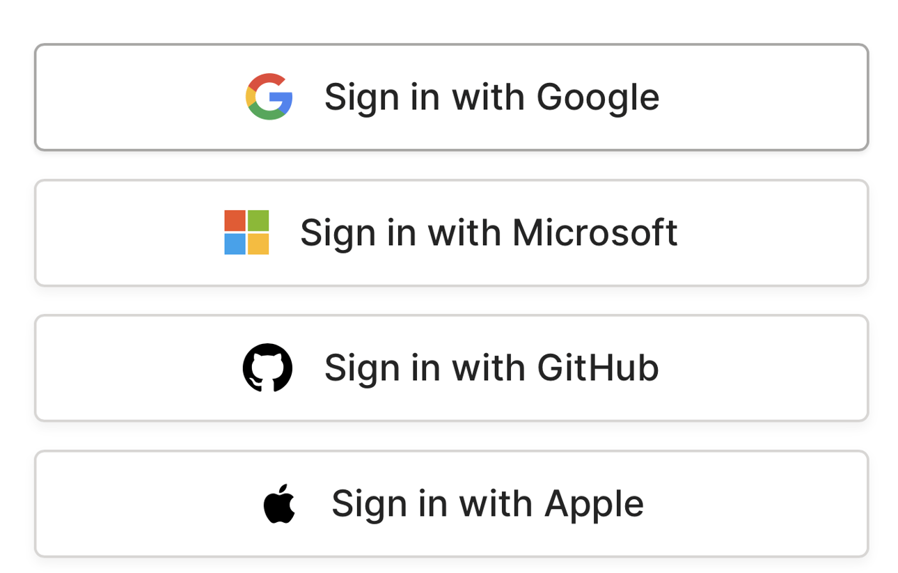 Tailscale only showing social login options