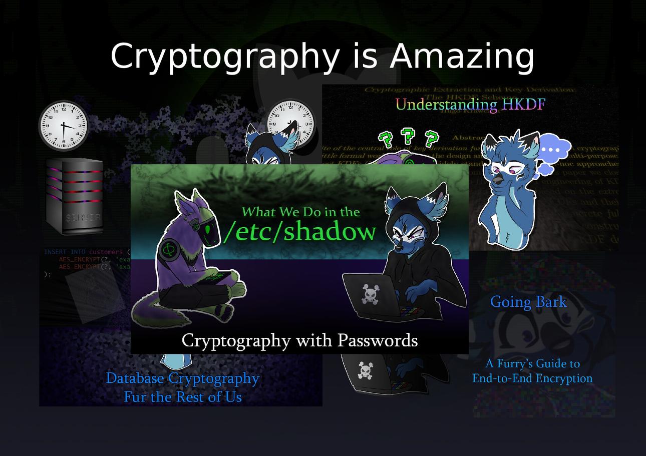 Cryptography is amazing. Lots of blog post intros follow.
