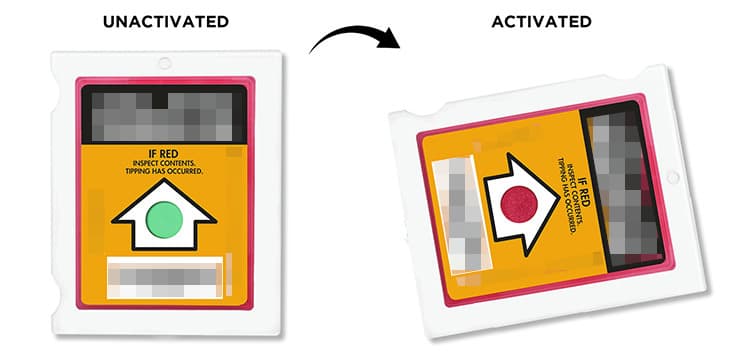 A tip sensor used in logistics