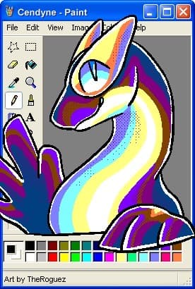 Ms paint style portrait of Cendyne