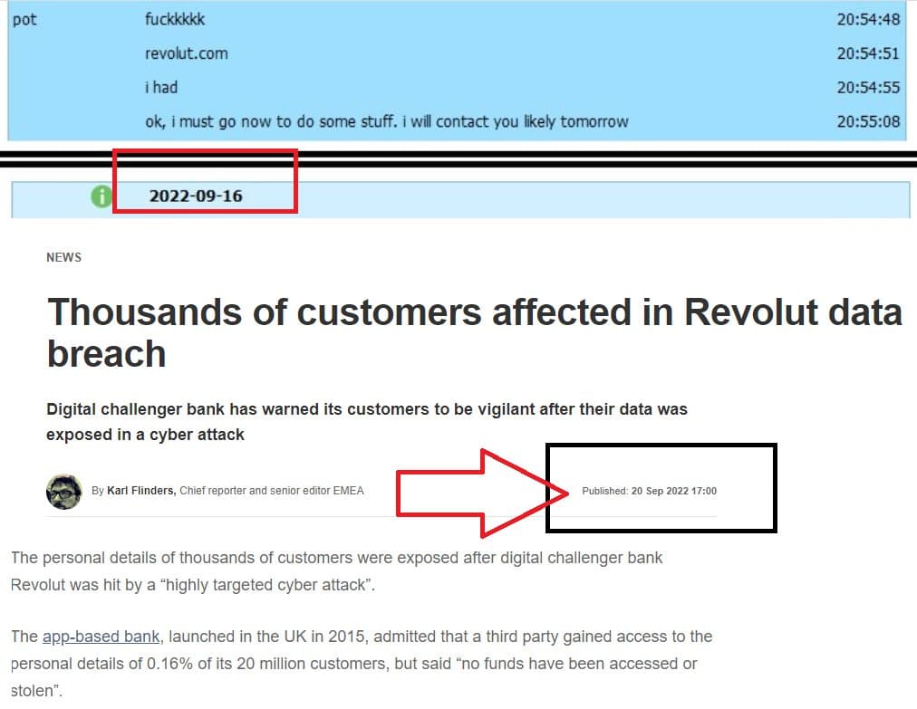 Revolut had a data breach, pot appears to claim responsibility